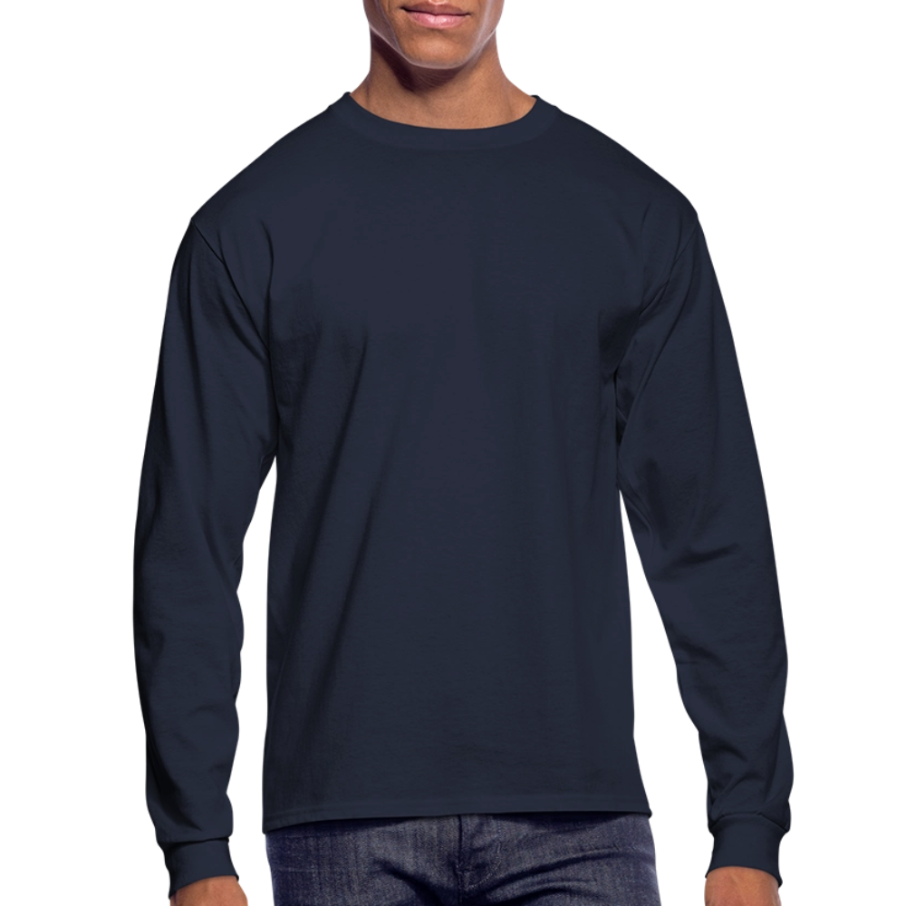 Logo Free Society Long Sleeve Shirt - navy