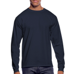 Logo Free Society Long Sleeve Shirt - navy