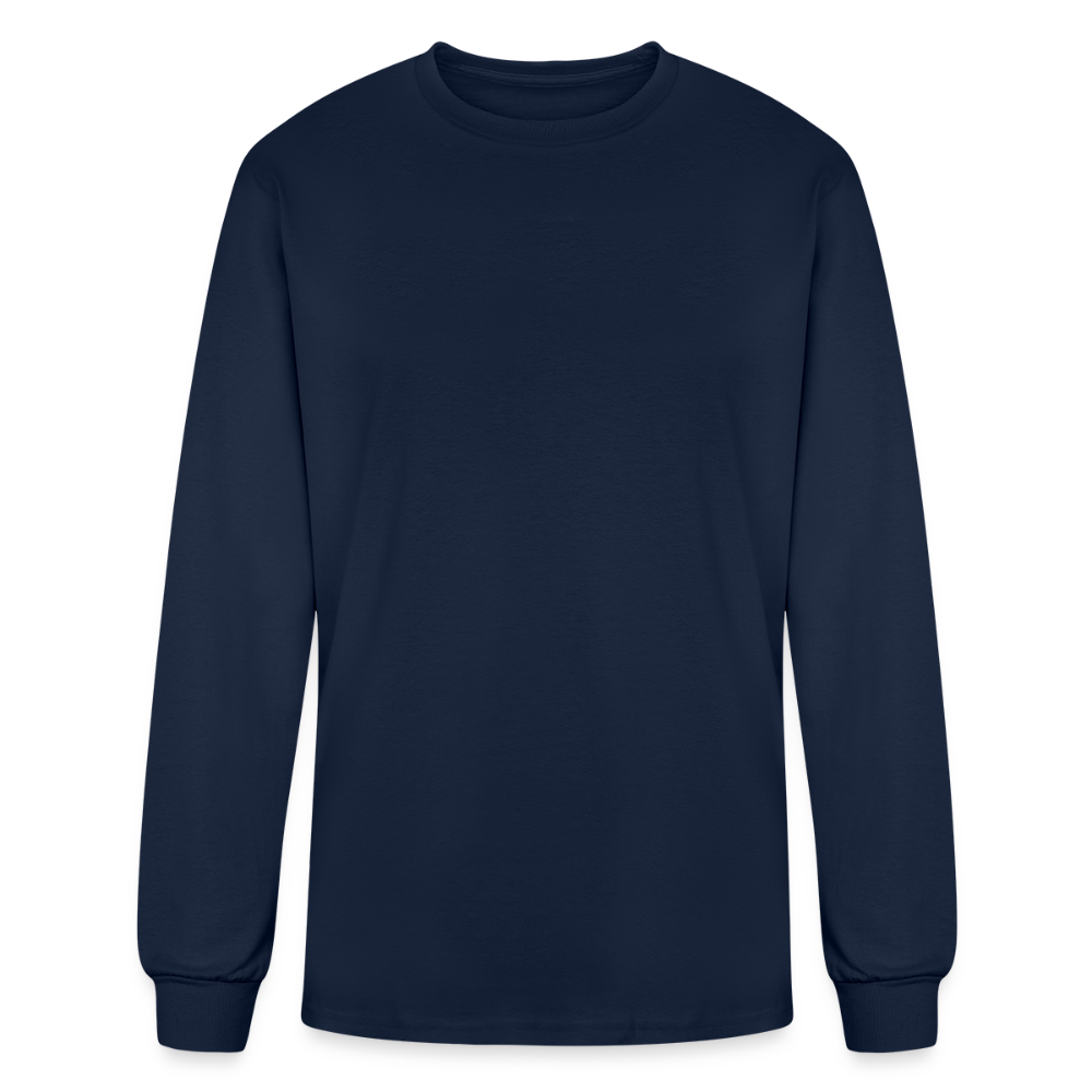 Logo Free Society Long Sleeve Shirt - navy